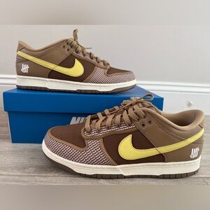 Undefeated Nike Dunk Low SP DH3061-200 Canteen Lemon Frost Palomino Sz 12 Used